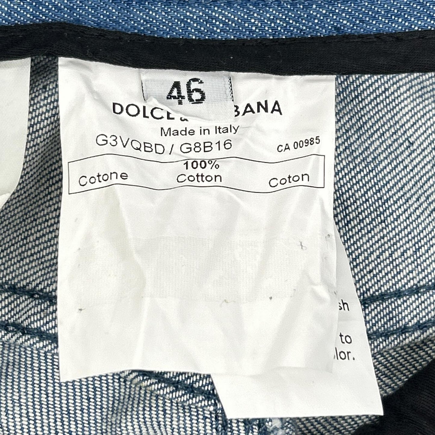 DOLCE&GABBANA ドルチェアンドガッバーナ G3VQBD 12GOLD ライトブルー プレート デニムパンツ ボトムス
