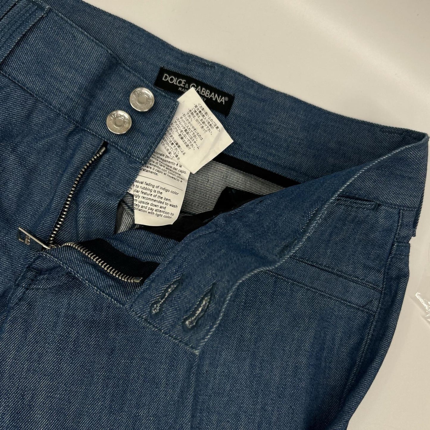 DOLCE&GABBANA ドルチェアンドガッバーナ G3VQBD 12GOLD ライトブルー プレート デニムパンツ ボトムス