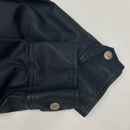 DOLCE&GABBANA ドルチェアンドガッバーナ G9I33L ネイビー ラムレザー ジップアップレザージャケット ジャケット