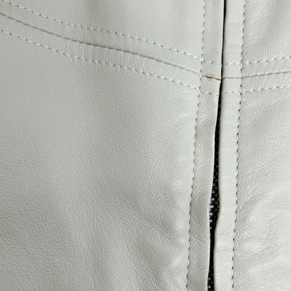 DOLCE&GABBANA ドルチェアンドガッバーナ G9708L ホワイト シープスキン ライダースジャケット ジャケット