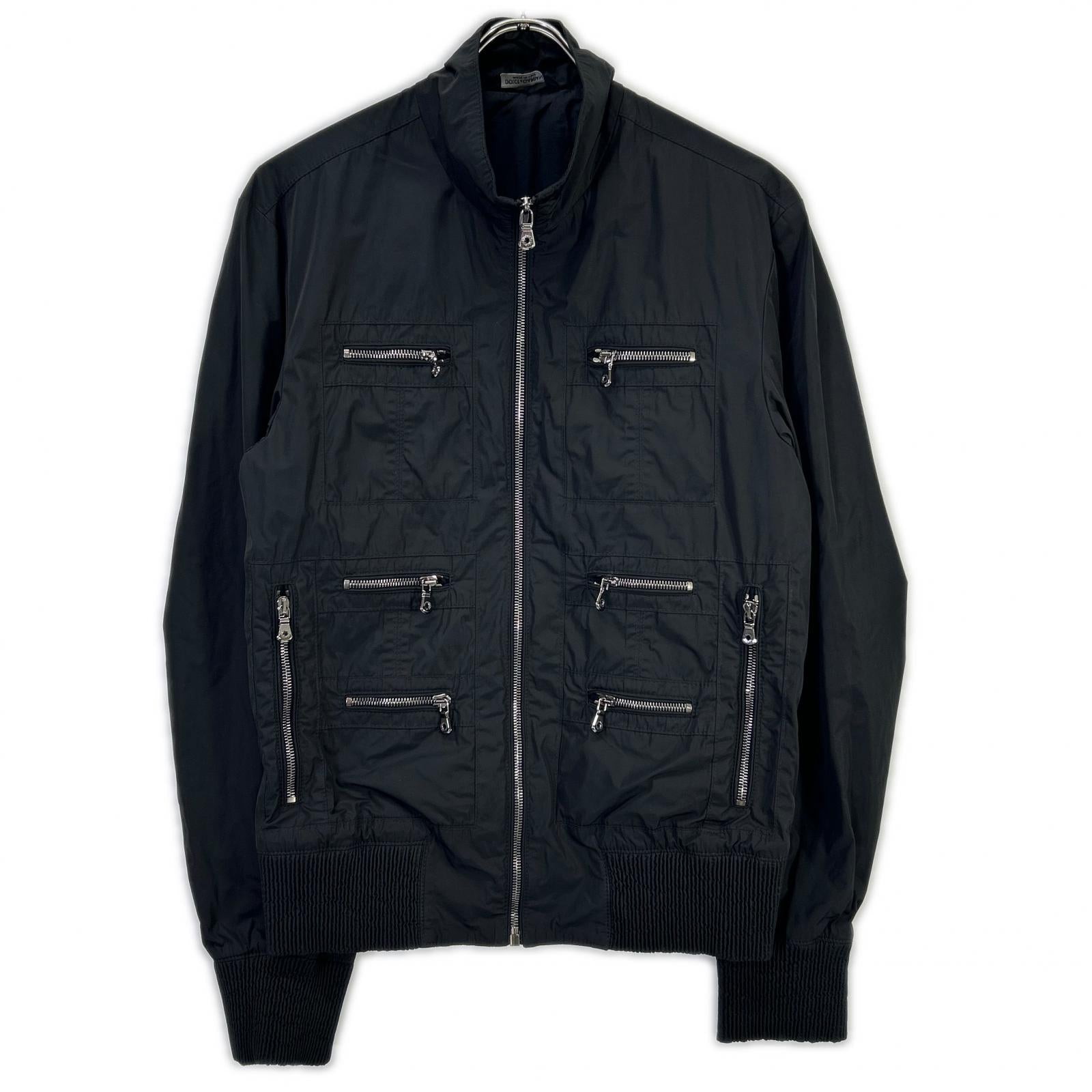 DOLCE&GABBANA ドルチェアンドガッバーナ G9I23T ブラック ナイロン マルチポケットジャケット ジャケット