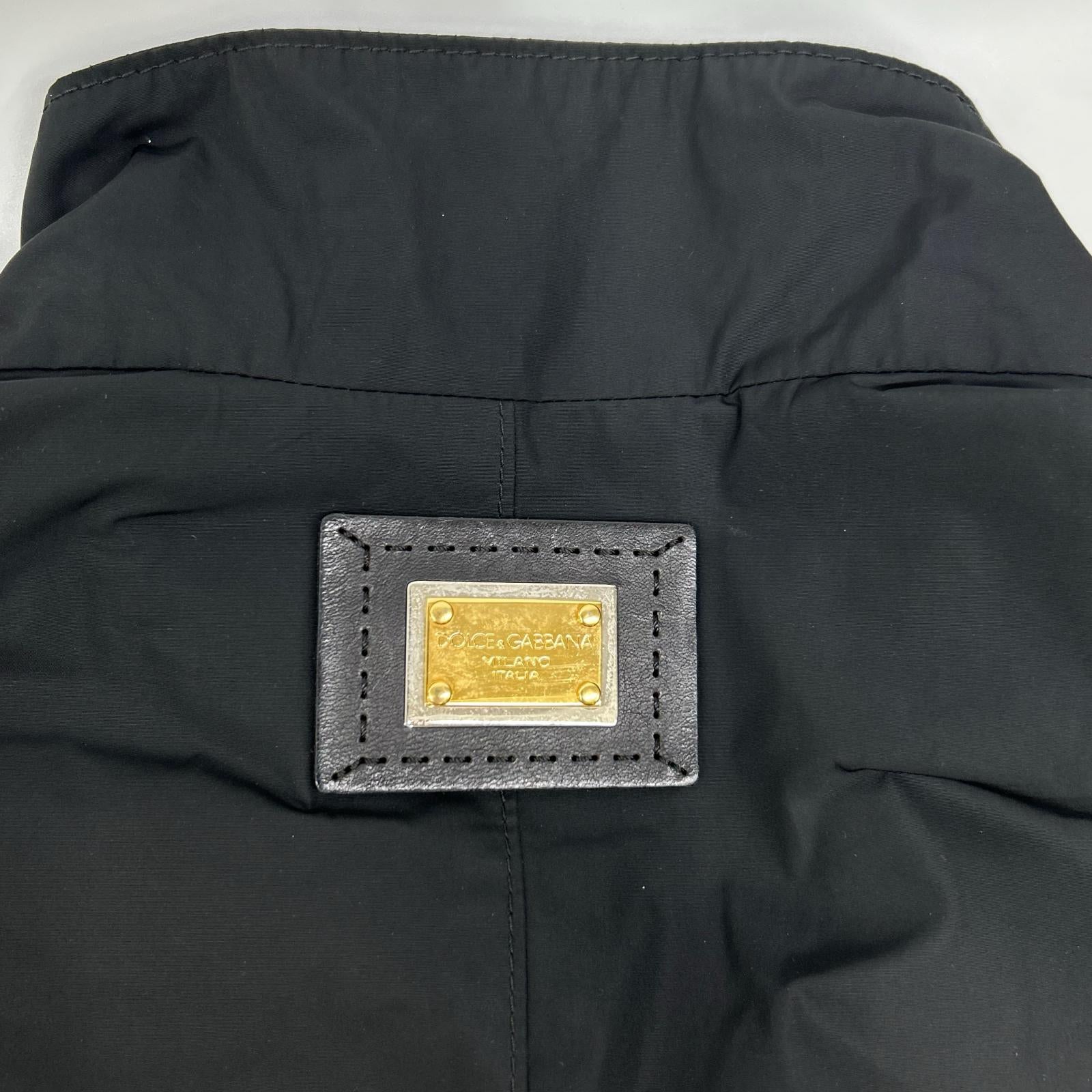 DOLCE&GABBANA ドルチェアンドガッバーナ G9I23T ブラック ナイロン マルチポケットジャケット ジャケット