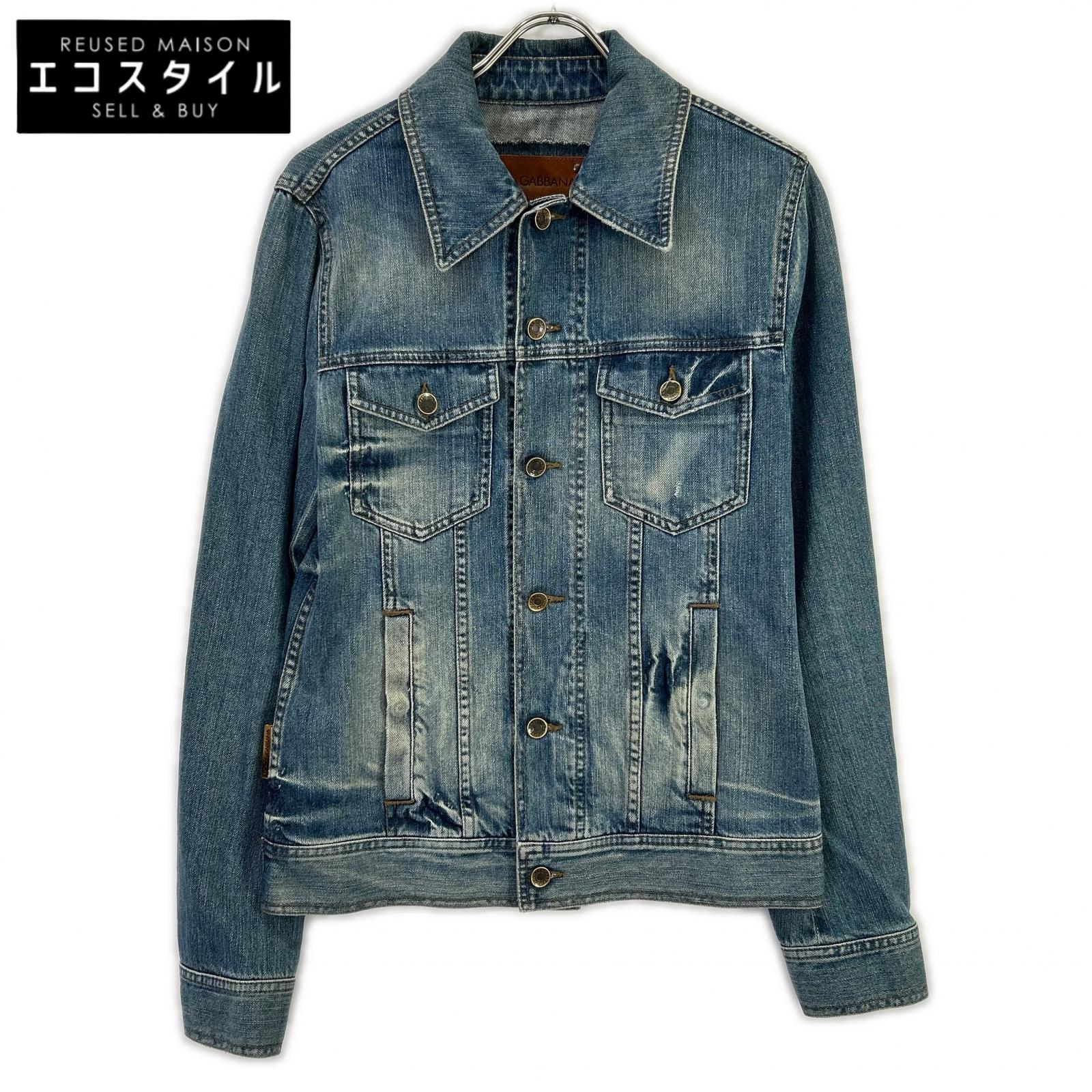 DOLCE&GABBANA ドルチェアンドガッバーナ G9B81D インディゴ ポケット付 デニムジャケット ジャケット
