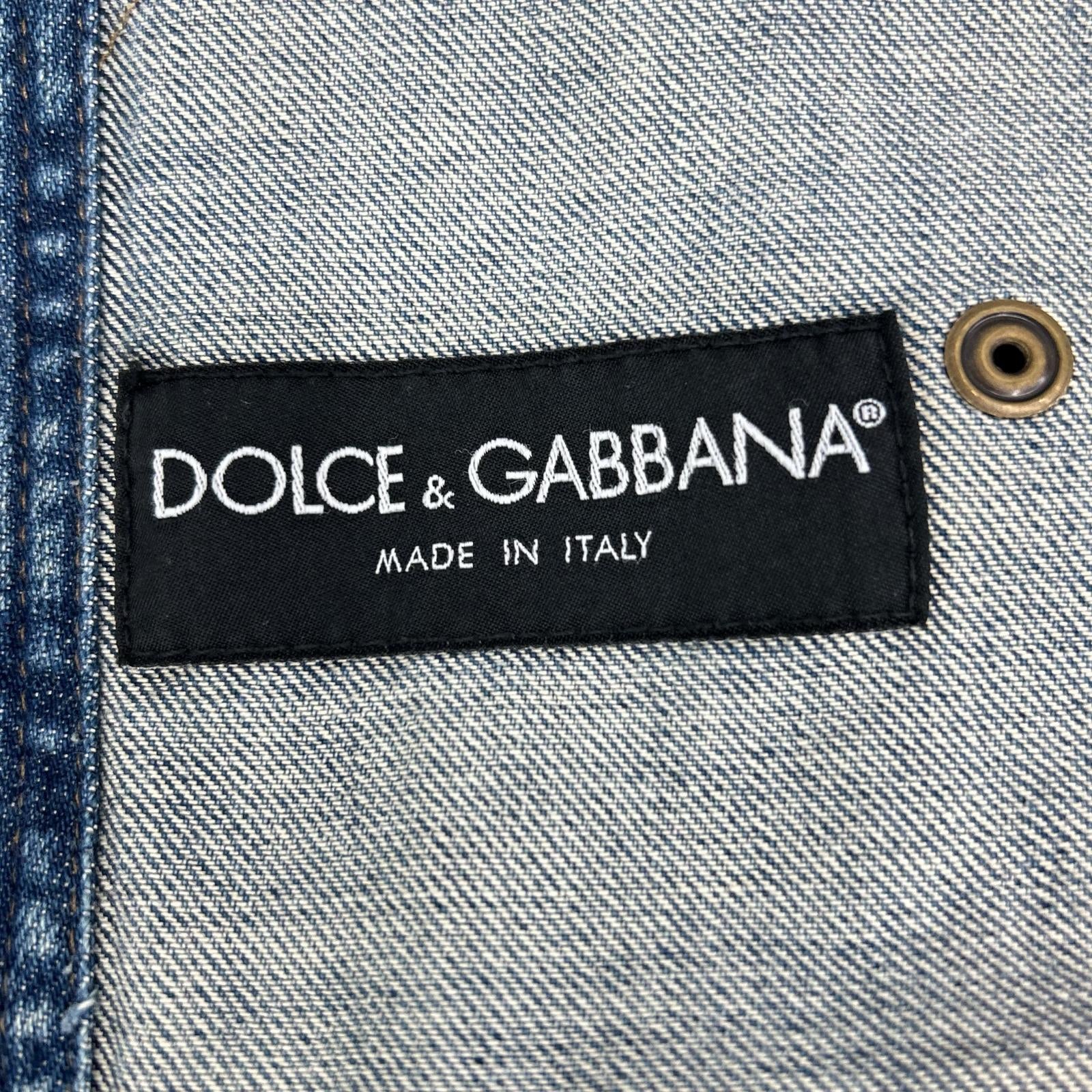 DOLCE&GABBANA ドルチェアンドガッバーナ G9B81D インディゴ ポケット付 デニムジャケット ジャケット