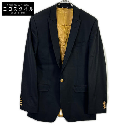 DOLCE&GABBANA ドルチェアンドガッバーナ G2858T ブラック ヴァージンウール100 金ボタン ブレザー ジャケット