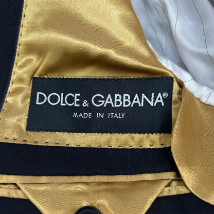 DOLCE&GABBANA ドルチェアンドガッバーナ G2858T ブラック ヴァージンウール100 金ボタン ブレザー ジャケット