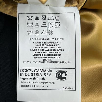 DOLCE&GABBANA ドルチェアンドガッバーナ G2858T ブラック ヴァージンウール100 金ボタン ブレザー ジャケット