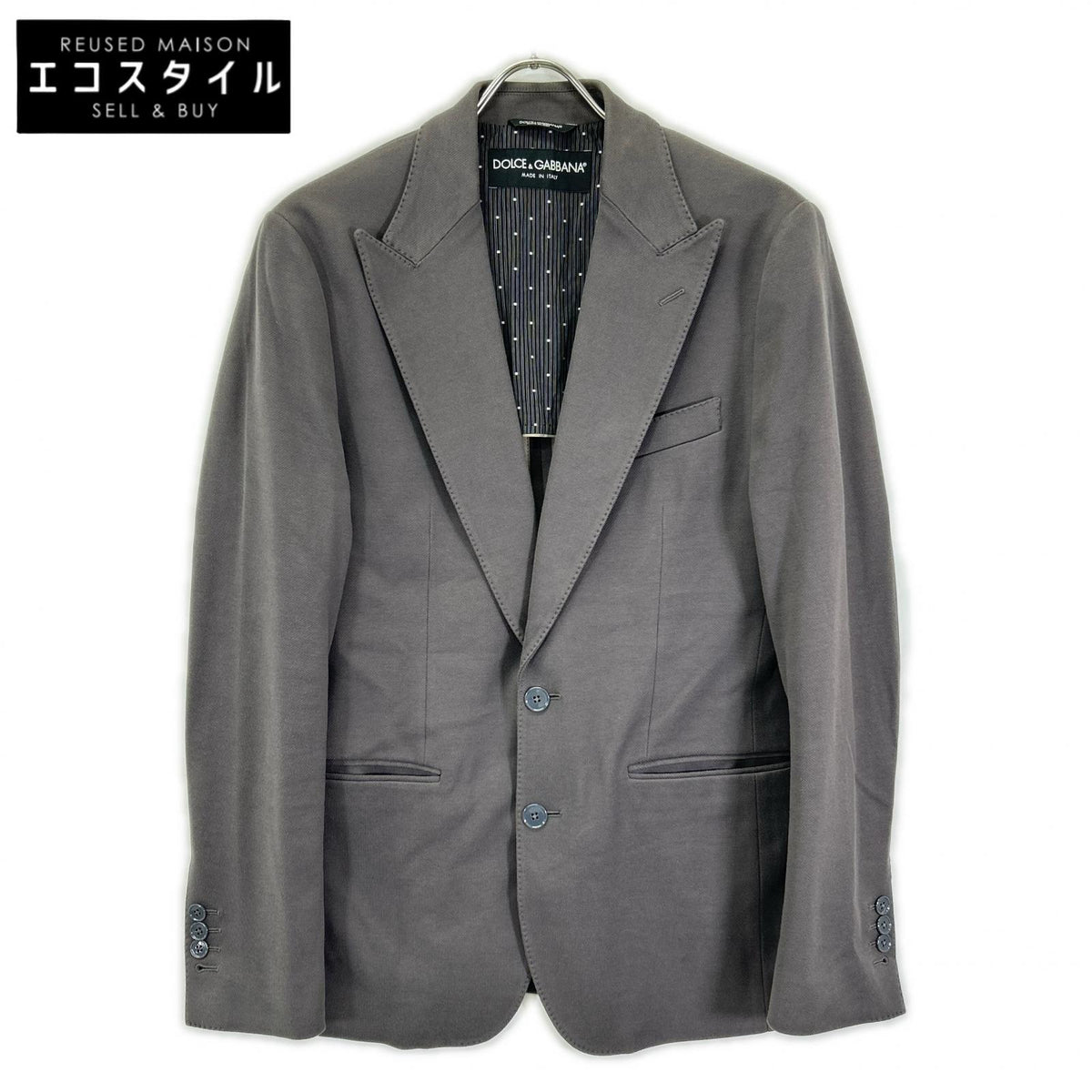 DOLCE&GABBANA Dolce & Gabbana G2EO5T gray cotton tailored jacket jacket