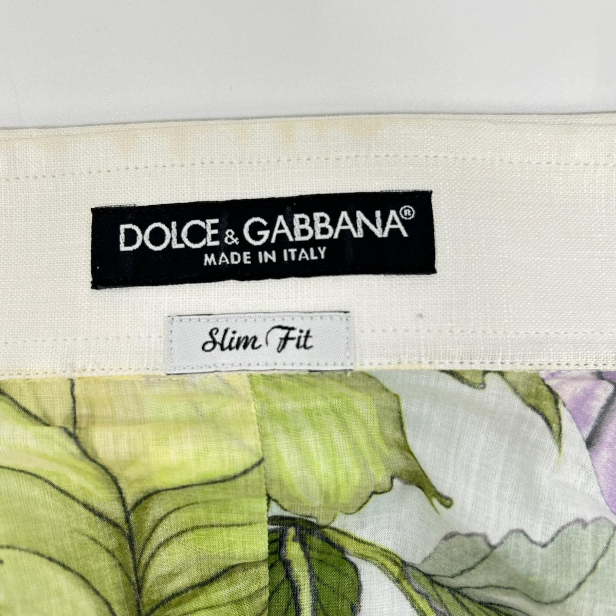 DOLCE&GABBANA ドルチェアンドガッバーナ ライトブルー フラワー総柄 カラー切り替え L/Sシャツ トップス