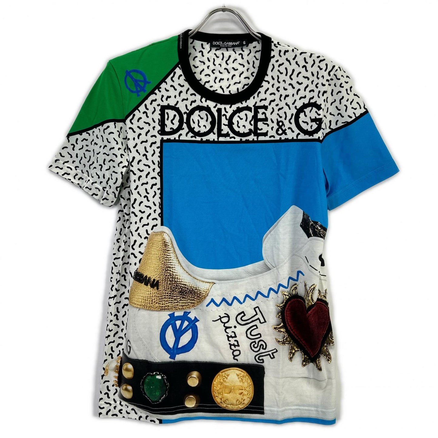 DOLCE&GABBANA ドルチェアンドガッバーナ G8IA8T FH7MF マルチカラー コットン スニーカープリント Tシャツ トップス