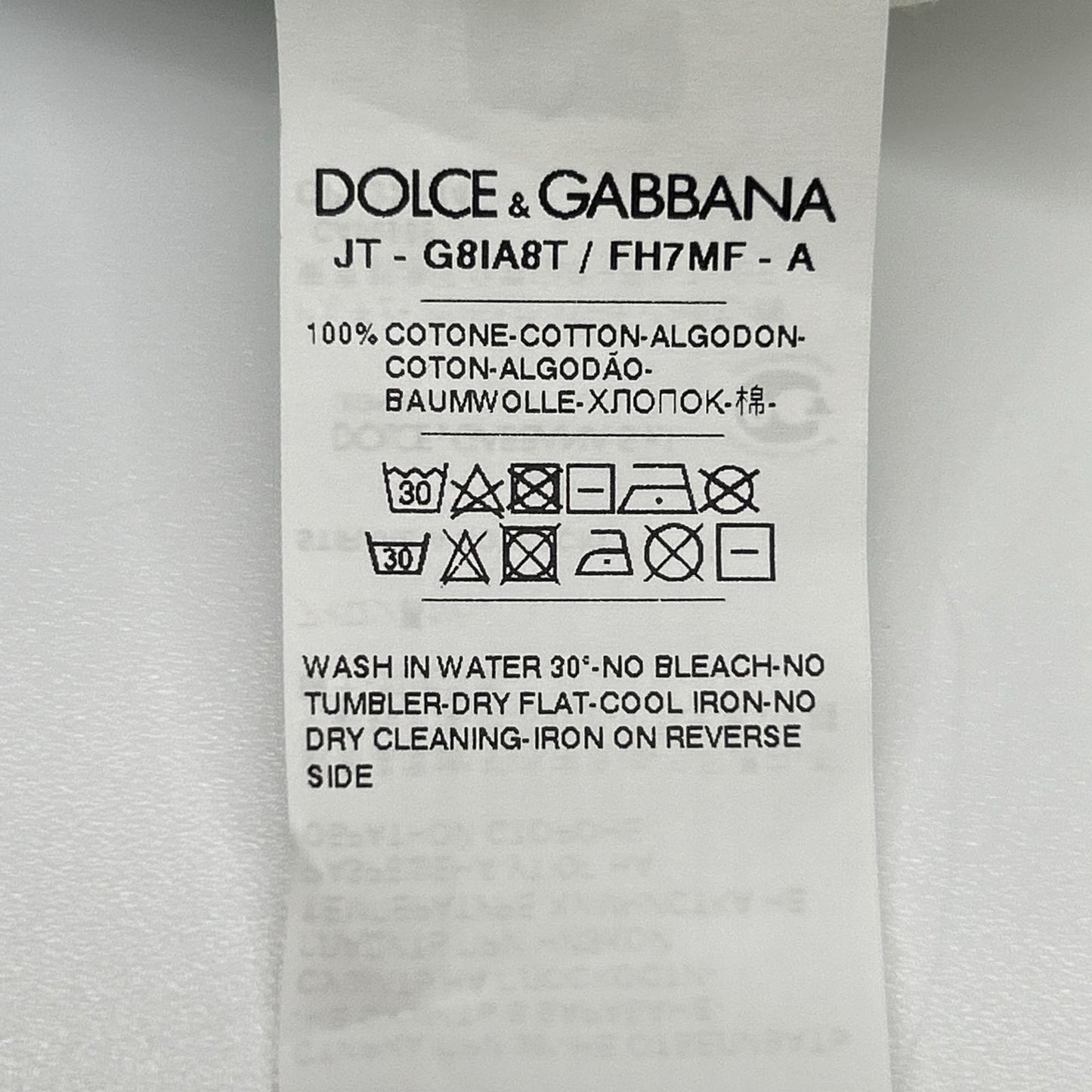 DOLCE&GABBANA ドルチェアンドガッバーナ G8IA8T FH7MF マルチカラー コットン スニーカープリント Tシャツ トップス