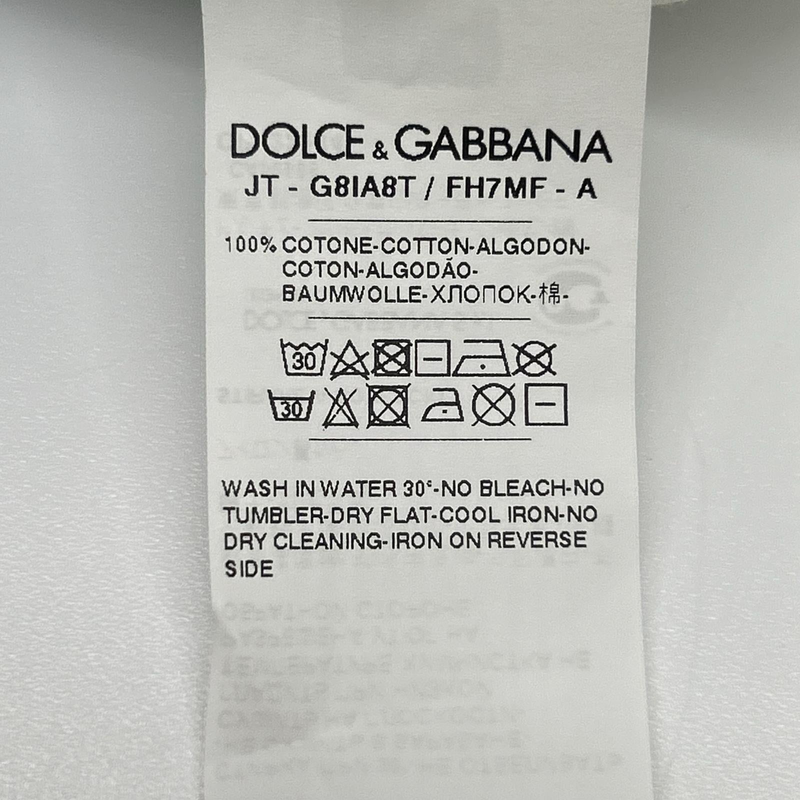 DOLCE&GABBANA ドルチェアンドガッバーナ G8IA8T FH7MF マルチカラー コットン スニーカープリント Tシャツ トップス