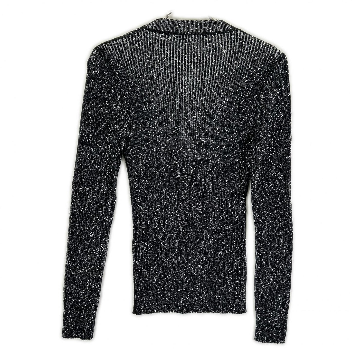 DOLCE&GABBANA ドルチェアンドガッバーナ G7578K F79M2 ブラック×ホワイト ミックス オープンカラー ニットトップス トップス