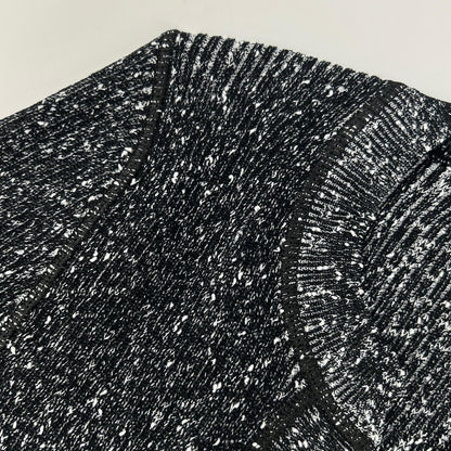 DOLCE&GABBANA ドルチェアンドガッバーナ G7578K F79M2 ブラック×ホワイト ミックス オープンカラー ニットトップス トップス