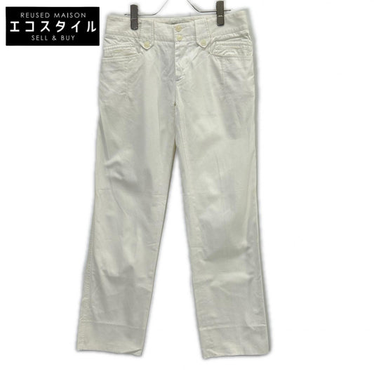 DOLCE&GABBANA ドルチェアンドガッバーナ G3PCTT ホワイト コットン ストレートパンツ ボトムス
