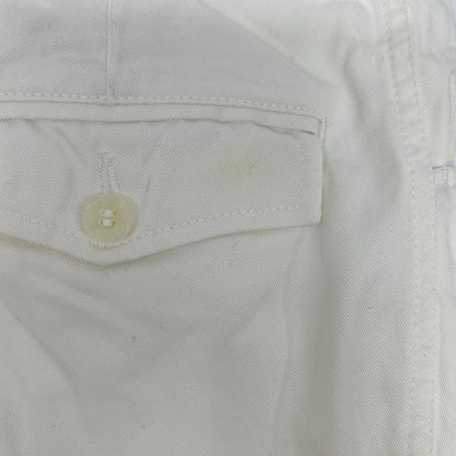DOLCE&GABBANA ドルチェアンドガッバーナ G3PCTT ホワイト コットン ストレートパンツ ボトムス