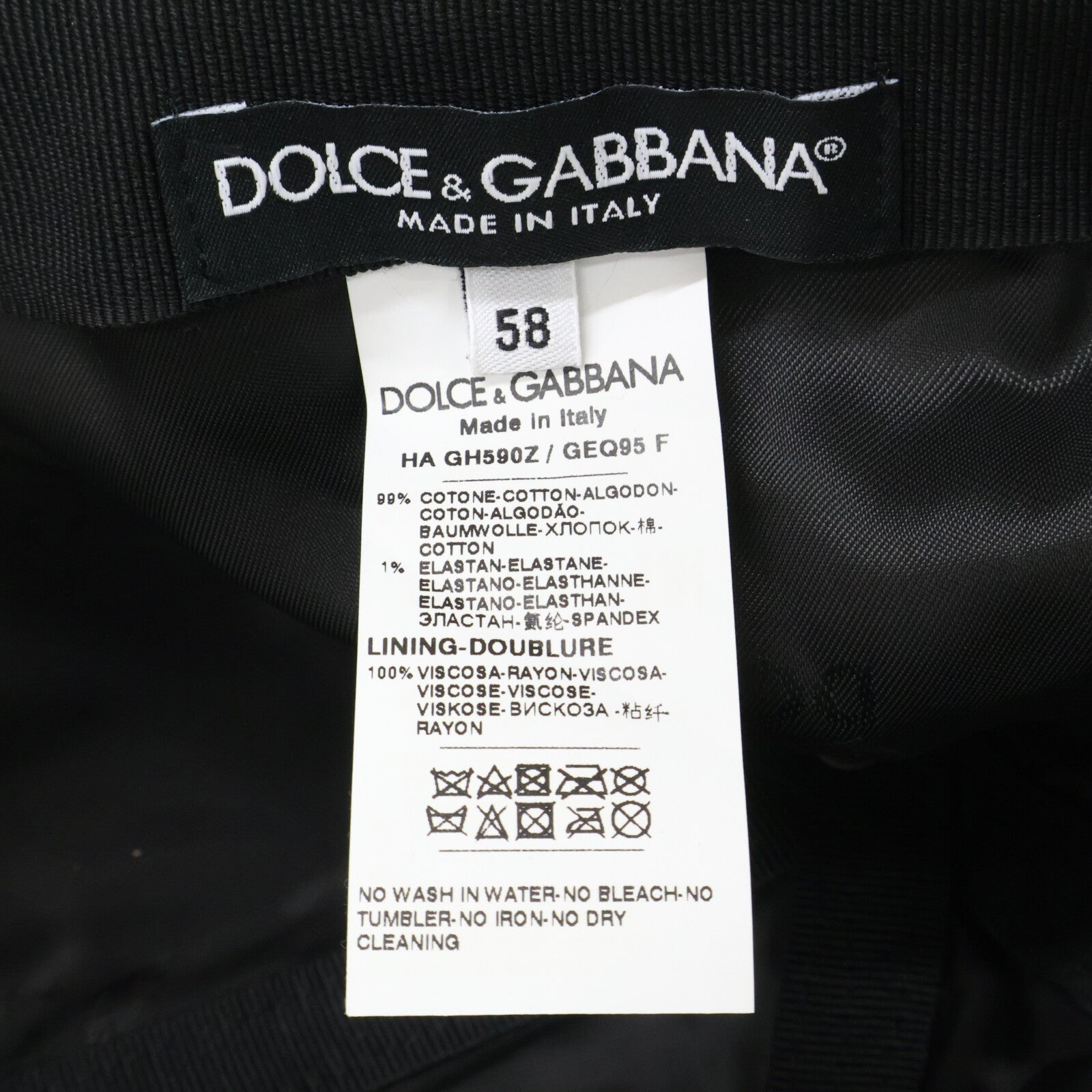 DOLCE&GABBANA ドルチェアンドガッバーナ 【美品/国内正規】GH509Z GEQ95 ラバーロゴ デニム切替 キャップ 帽子