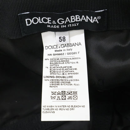 DOLCE&GABBANA ドルチェアンドガッバーナ 【美品/国内正規】GH509Z GEQ95 ラバーロゴ デニム切替 キャップ 帽子