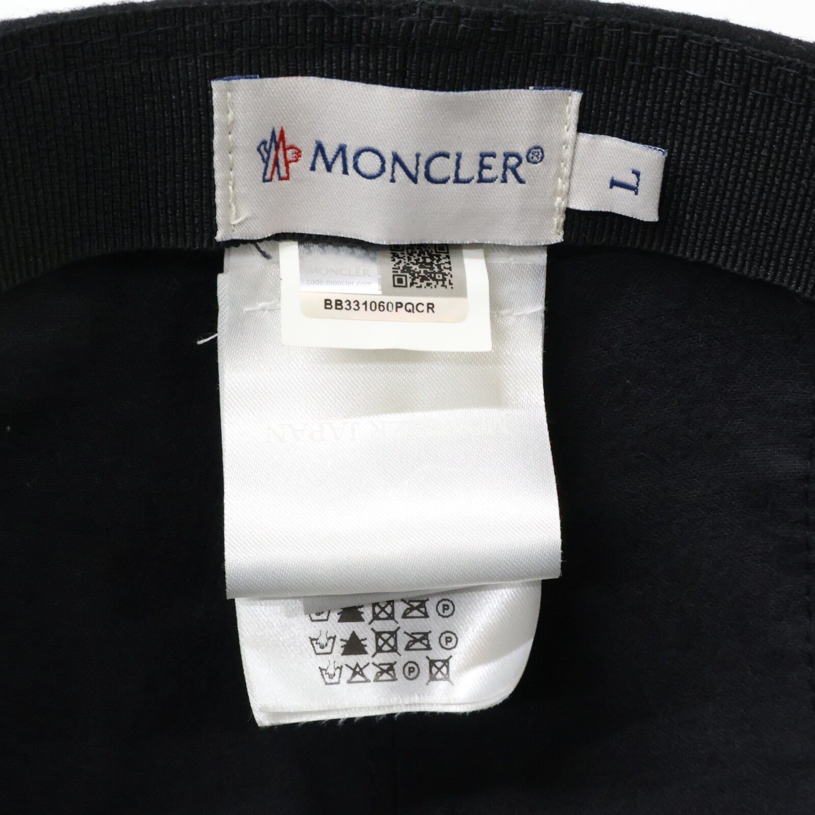 MONCLER モンクレール 【美品】BERRETTO ウール レザーロゴワッペン ベースボールキャップ 帽子