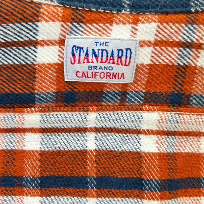 STANDARD CALIFORNIA スタンダードカリフォルニア オレンジ×ブルー コットン100 ネルシャツ トップス