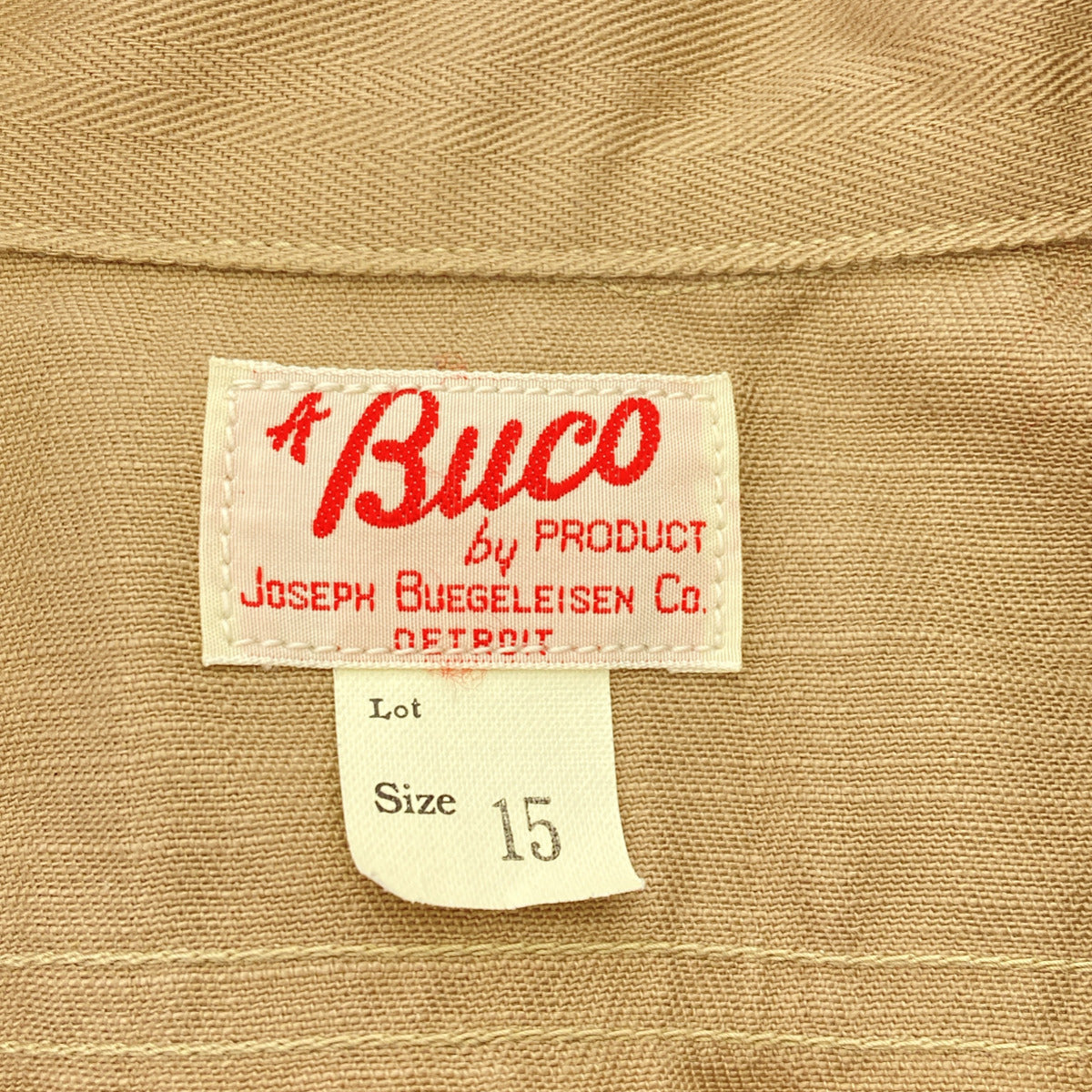BUCO ブコ BS16101 ベージュ コットン ANDERSON C.C. CLUB SHIRT トップス