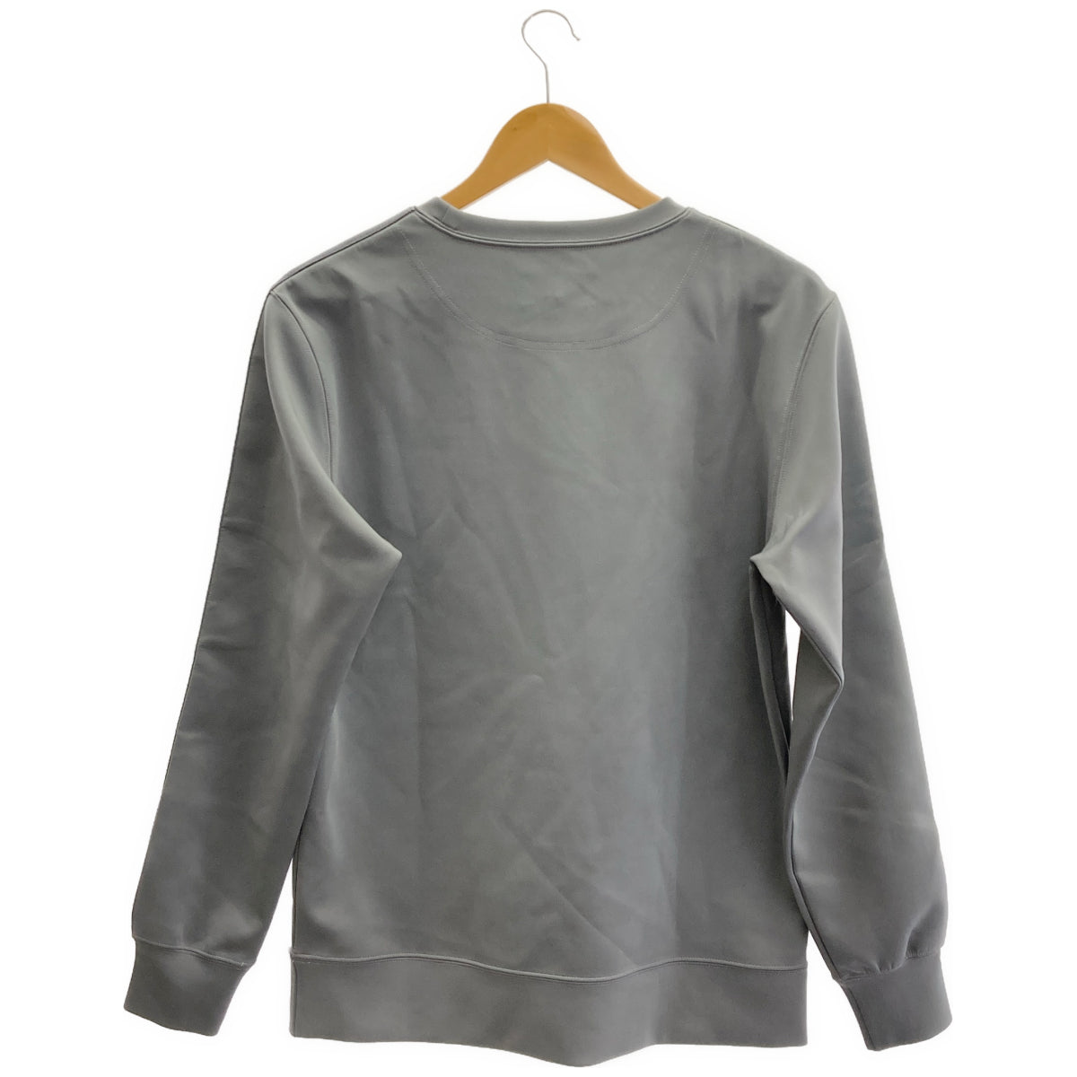 BRIEFING Briefing BRG221M37 Gray Side Logo Stripe Crew-Neck Sweatshirt Top