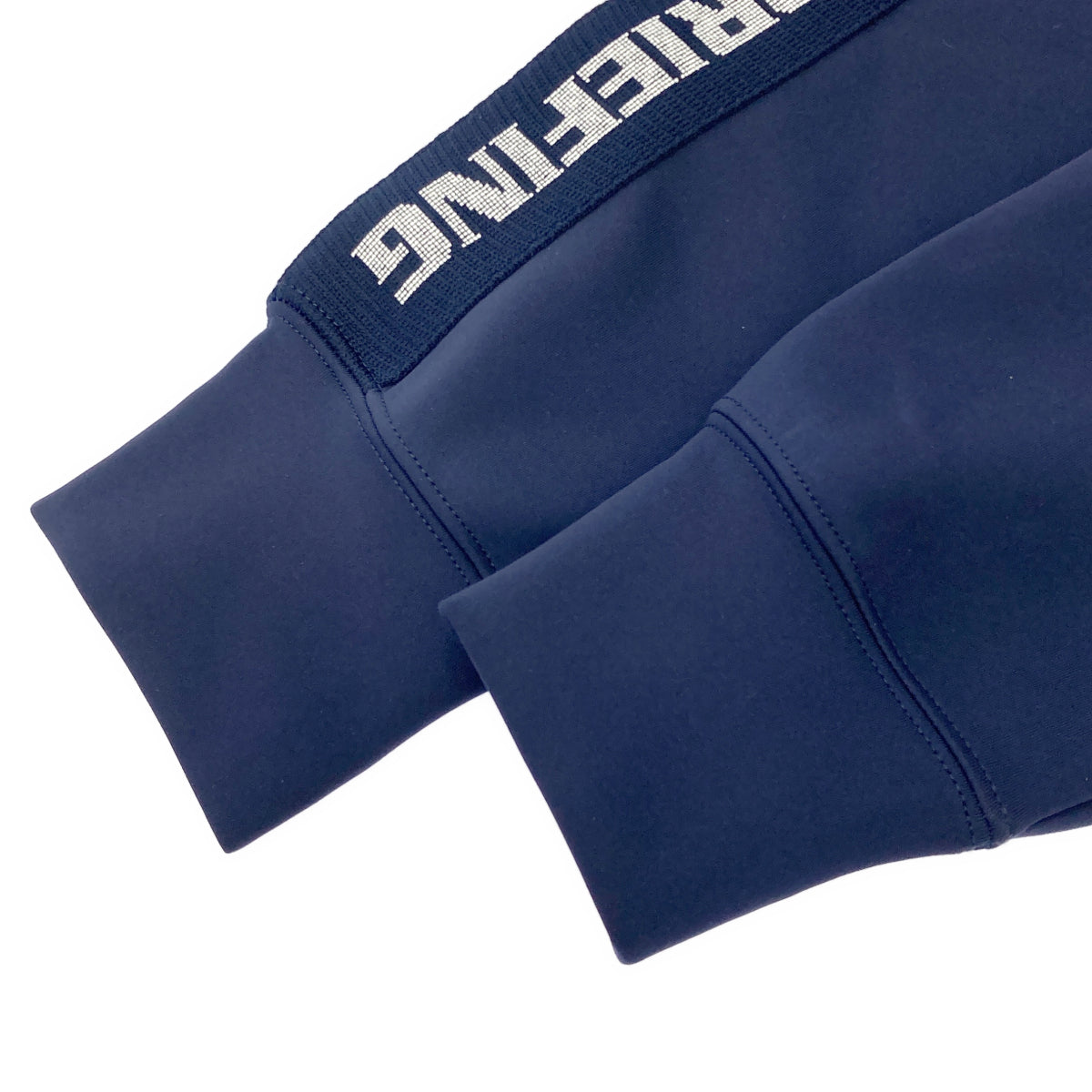 BRIEFING Briefing BRG221M37 Navy Side Logo Stripe Crew-Neck Sweatshirt Top