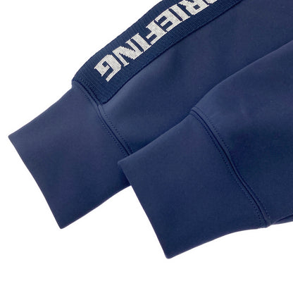 BRIEFING Briefing BRG221M37 Navy Side Logo Stripe Crew-Neck Sweatshirt Top