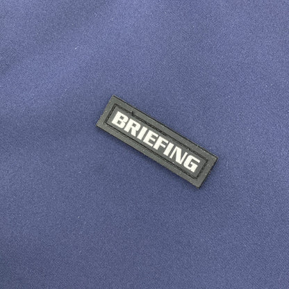 BRIEFING Briefing BRG221M37 Navy Side Logo Stripe Crew-Neck Sweatshirt Top