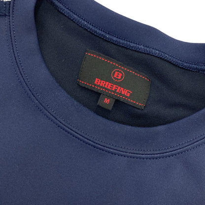 BRIEFING Briefing BRG221M37 Navy Side Logo Stripe Crew-Neck Sweatshirt Top