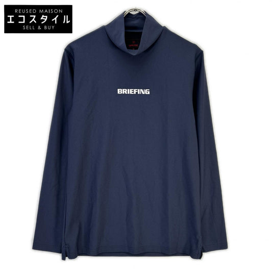 BRIEFING ブリーフィング BRG213M24 ネイビー リラックスフィット ハイネック カットソー トップス