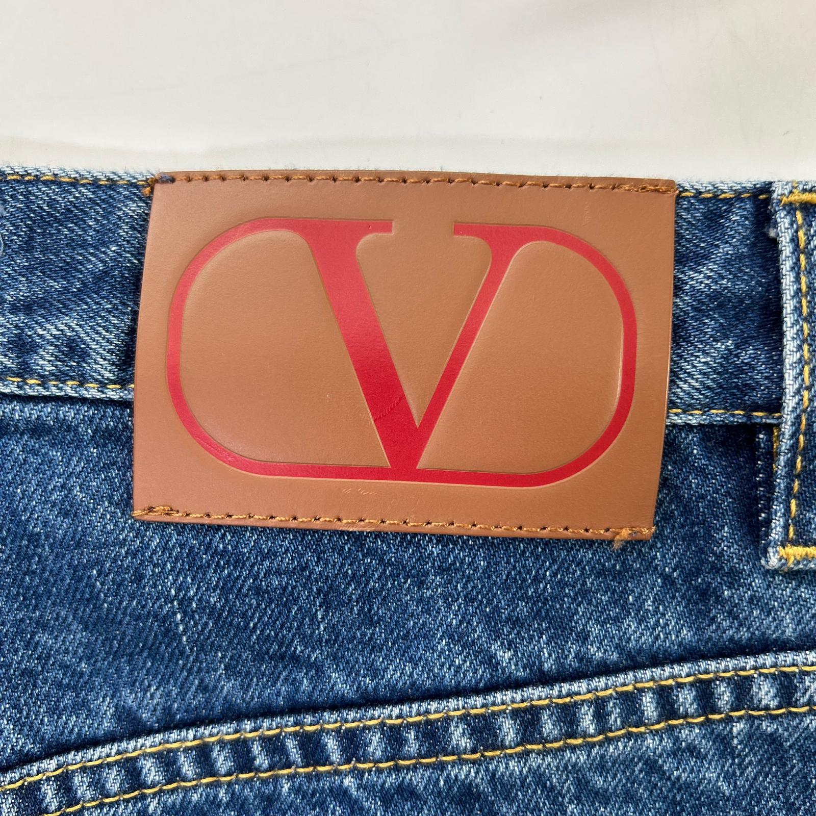 VALENTINO ヴァレンティノ 1V3DE02P8KD インディゴ フレア デニムパンツ ボトムス