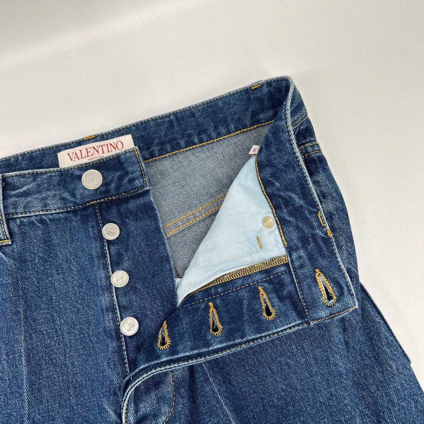 VALENTINO ヴァレンティノ 1V3DE02P8KD インディゴ フレア デニムパンツ ボトムス
