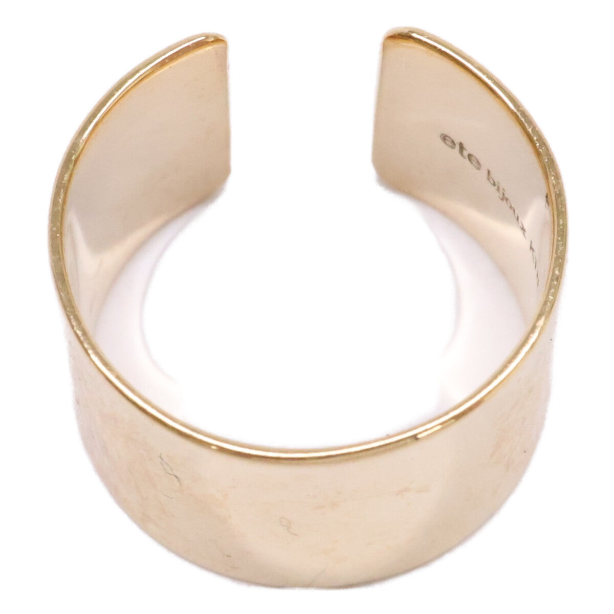 ete エテ 【美品】ete bijoux K18YG ルーセント ボールド イヤーカフ イヤリング