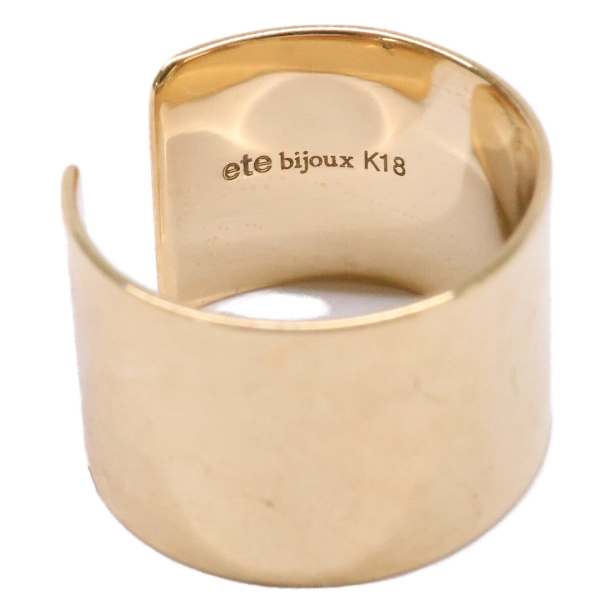 ete エテ 【美品】ete bijoux K18YG ルーセント ボールド イヤーカフ イヤリング