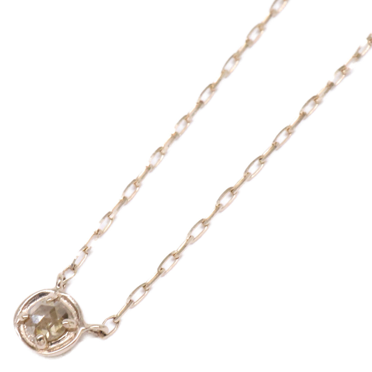 ete エテ 【美品】ete bijoux K18RBG 0.05ct 1Pダイヤモンド ネックレス