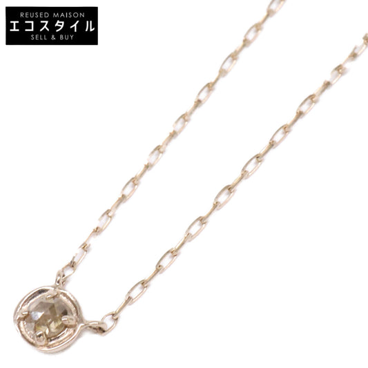ete エテ 【美品】ete bijoux K18RBG 0.05ct 1Pダイヤモンド ネックレス