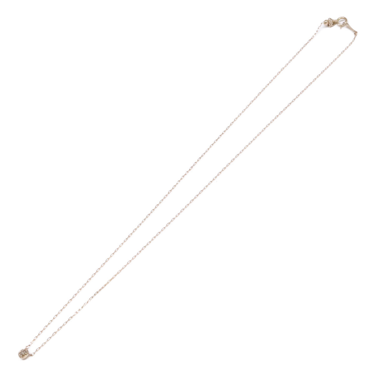 ete エテ 【美品】ete bijoux K18RBG 0.05ct 1Pダイヤモンド ネックレス