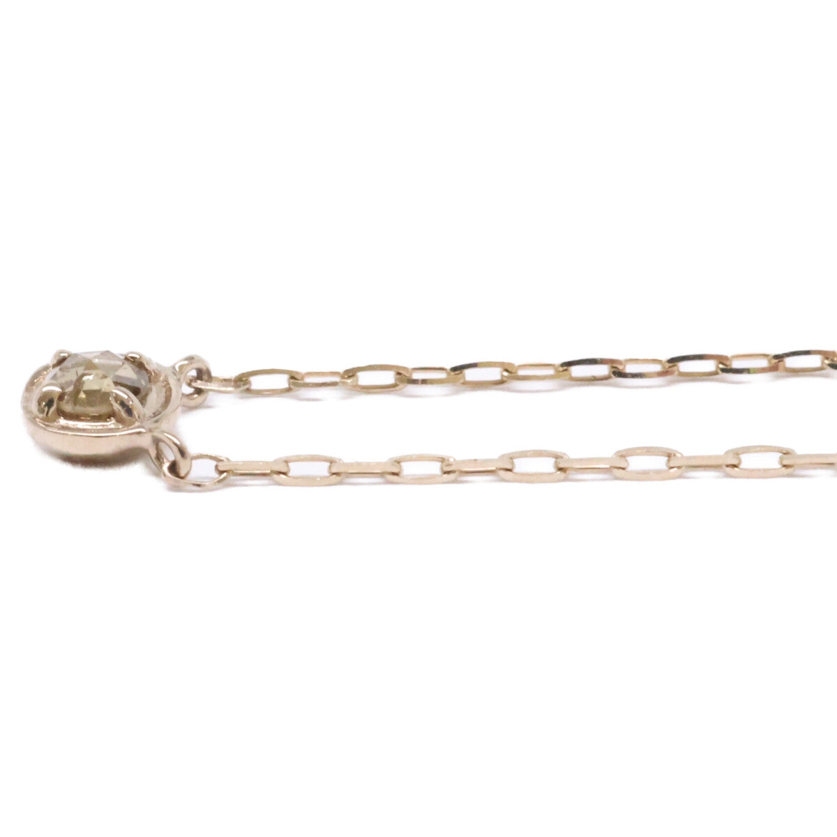 ete エテ 【美品】ete bijoux K18RBG 0.05ct 1Pダイヤモンド ネックレス