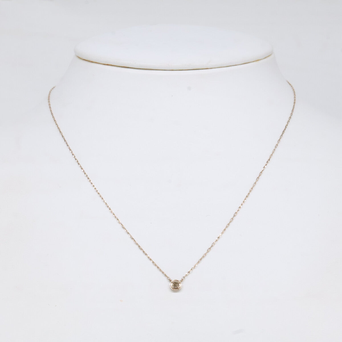 ete エテ 【美品】ete bijoux K18RBG 0.05ct 1Pダイヤモンド ネックレス