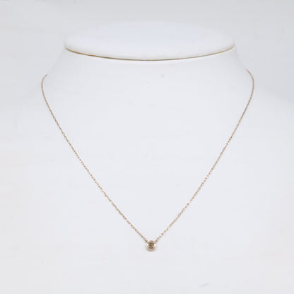 ete エテ 【美品】ete bijoux K18RBG 0.05ct 1Pダイヤモンド ネックレス