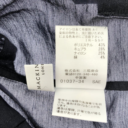 MACKINTOSH LONDON マッキントッシュロンドン G7E15-534-28 ネイビー シャイニーシアーノーカラージャケット トップス