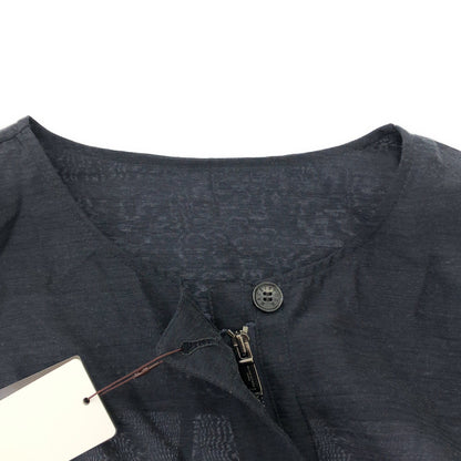 MACKINTOSH LONDON マッキントッシュロンドン G7E15-534-28 ネイビー シャイニーシアーノーカラージャケット トップス
