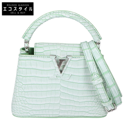 LOUIS VUITTON ルイヴィトン 新品同様 クロコダイル ニロティカス ポロサス マット カプシーヌミニ 2WAY ハンドバッグ