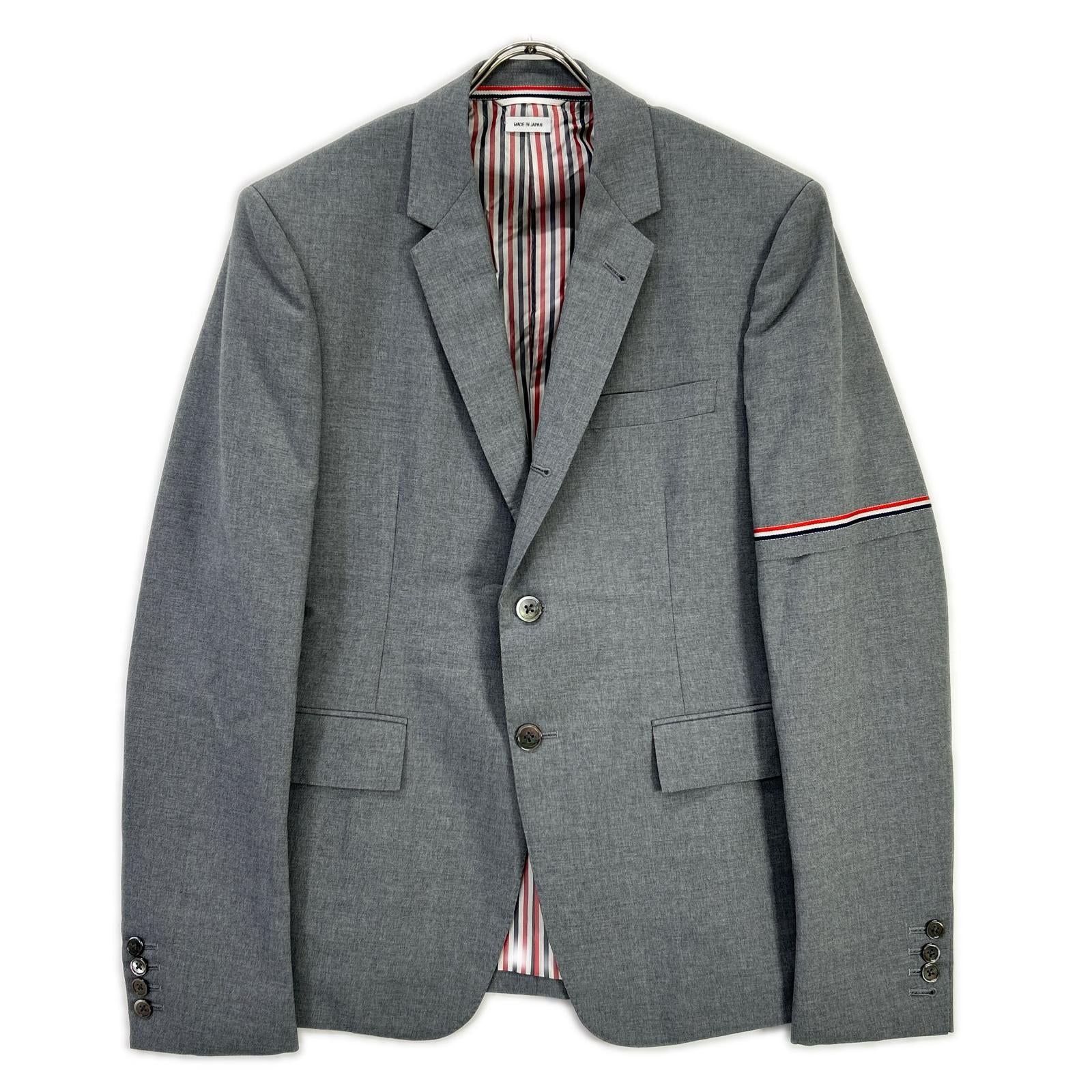 THOM BROWNE トムブラウン MJC187A-02872-035 グレー RWBアームセルビッジハイアームホール 3Bジャケット ジャケット