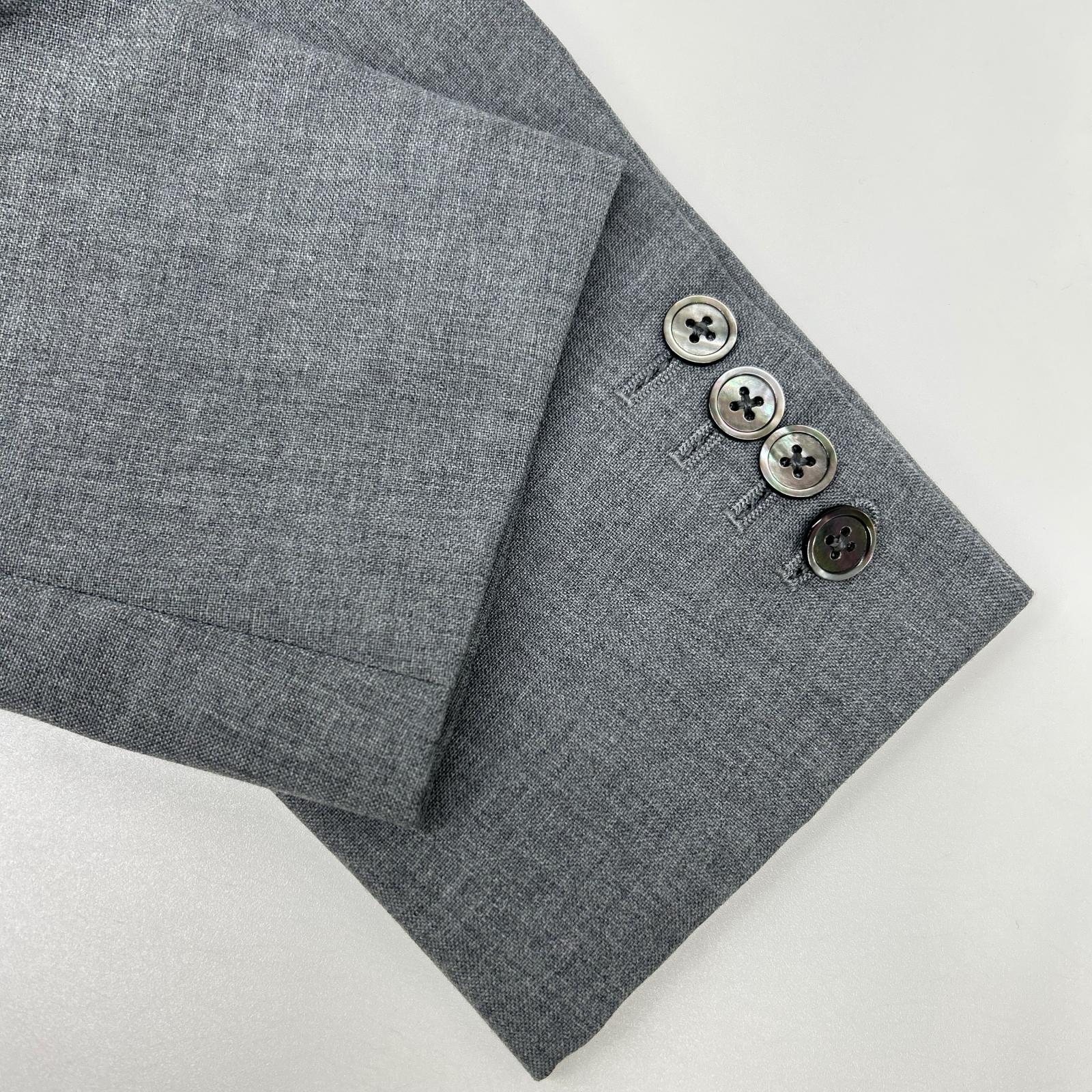 THOM BROWNE トムブラウン MJC187A-02872-035 グレー RWBアームセルビッジハイアームホール 3Bジャケット ジャケット