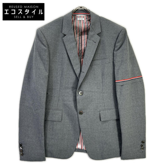 THOM BROWNE MJC187A-02872-035 Gray RWB Arm-Selvedge High-Armhole 3B Jacket Jacket