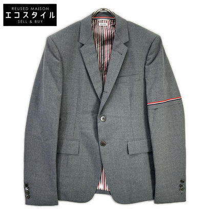 THOM BROWNE MJC187A-02872-035 Gray RWB Arm-Selvedge High-Armhole 3B Jacket Jacket