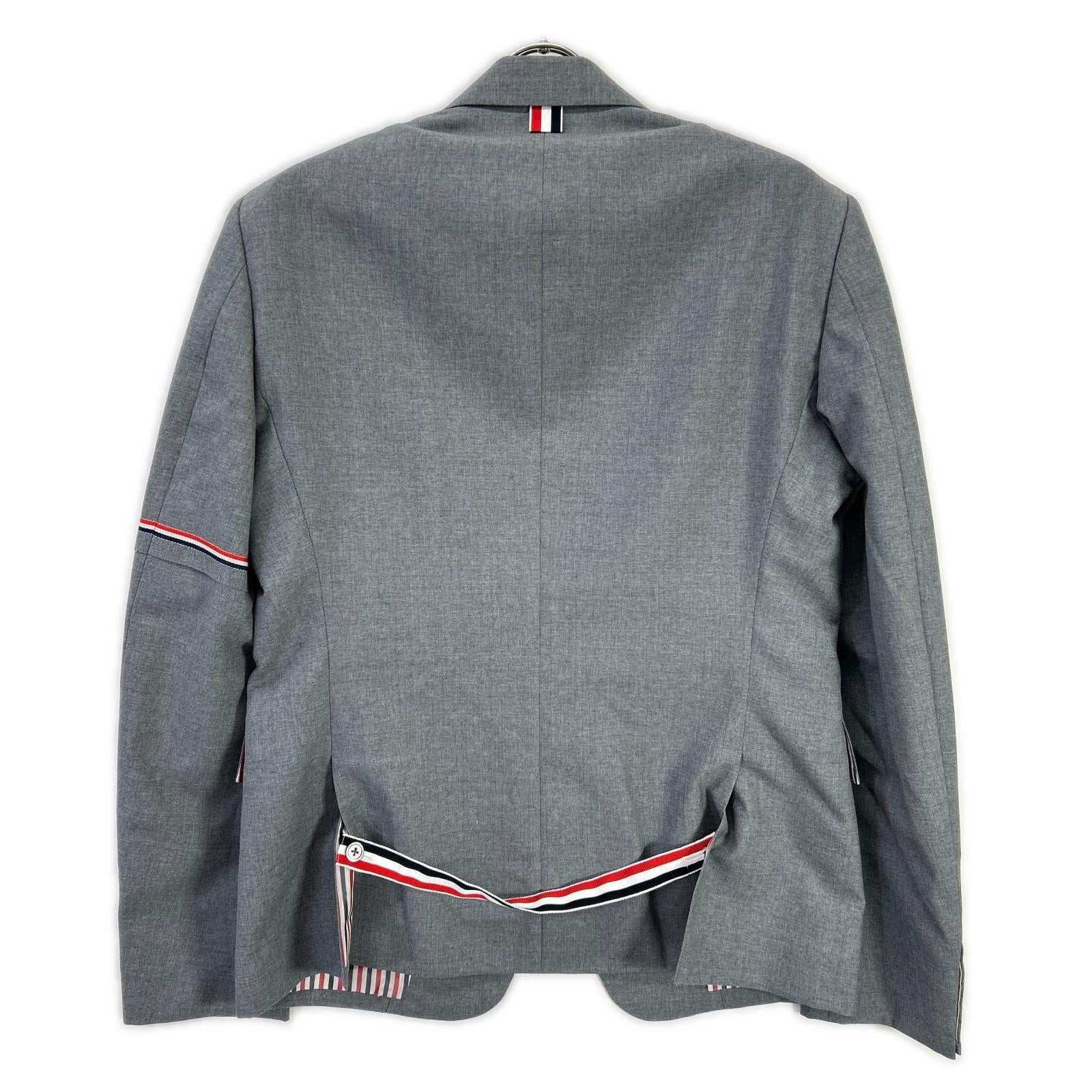THOM BROWNE トムブラウン MJC187A-02872-035 グレー RWBアームセルビッジハイアームホール 3Bジャケット ジャケット