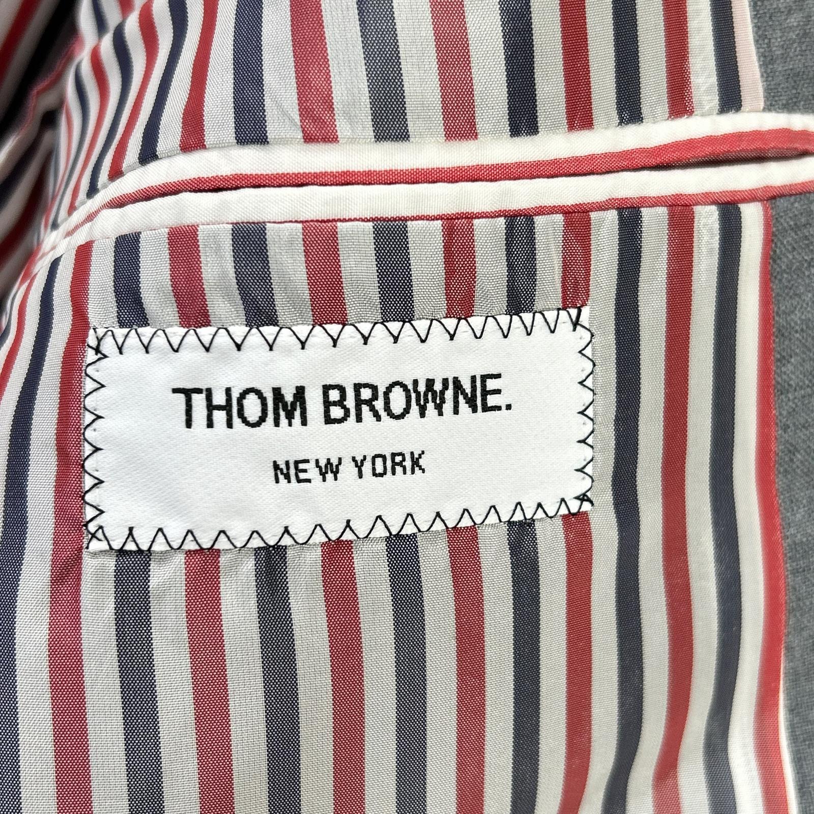 THOM BROWNE トムブラウン MJC187A-02872-035 グレー RWBアームセルビッジハイアームホール 3Bジャケット ジャケット